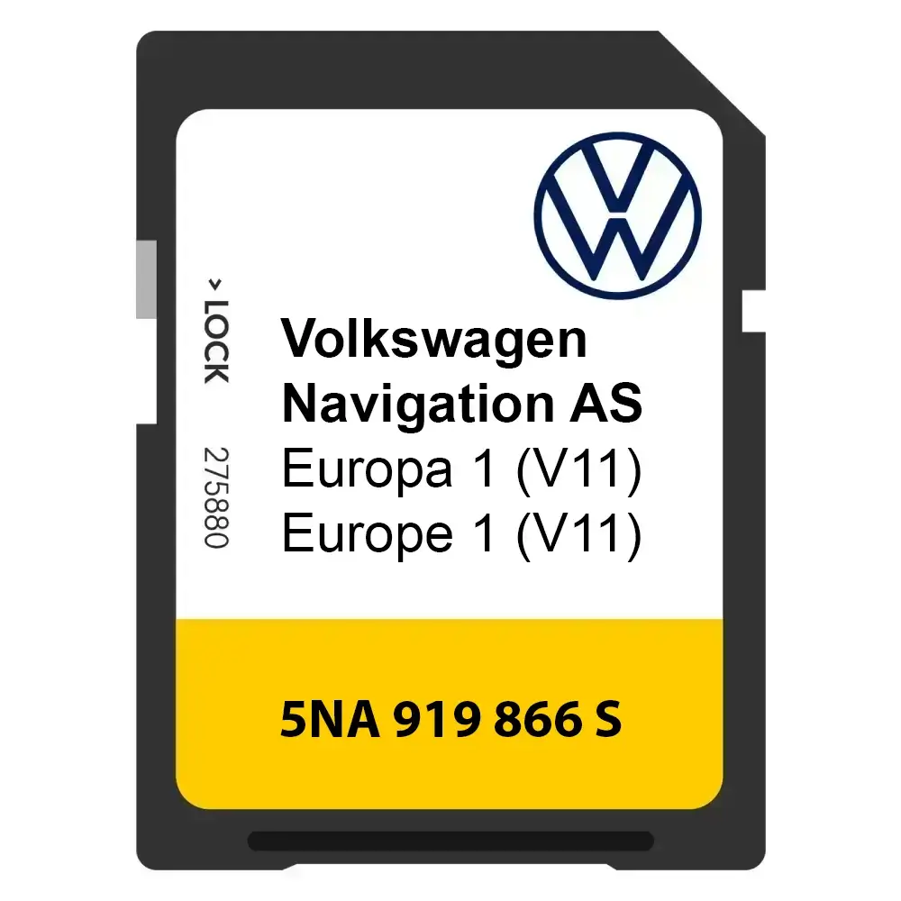 VW (AS) V24 2026 2027 MIB2 Discover Media 32GB Sat Nav SD Card Map Update UK & EU 12 5NA 919 866 S