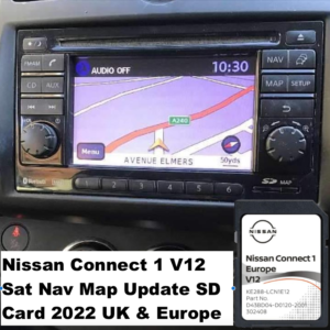 Nissan Connect 1 Genuine V12 Sat Nav Map Update SD Card 2022 UK & Europe
