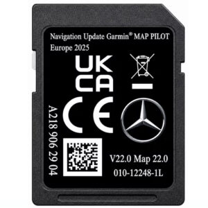 Mercedes-Benz SD navigation map card A2189062904 used for GPS map updates and in-car navigation systems.