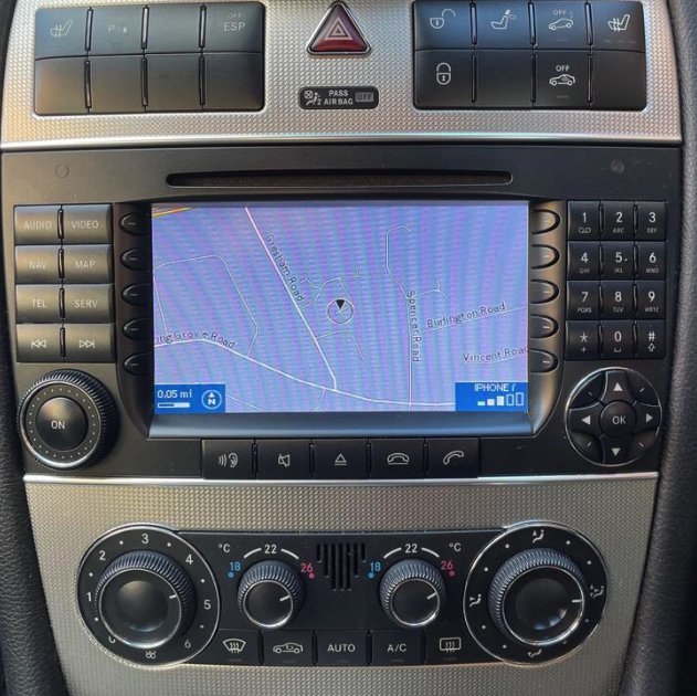 Mercedes NTG2 V19 Map Update DVD UK & Europe – COMAND APS Navigation 2018 Disc A1698270600 1 Mercedes NTG2 V19 Map Update DVD installed in COMAND APS NTG2 dashboard navigation unit compatible with A-Class W169 C-Class W203 ML W164 and other DVD-based systems